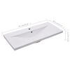 vidaXL Lavabo encastr&eacute; 91 x 39,5 x 18,5 cm C&eacute;ramique Blanc
