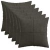 vidaXL Housse de coussin 6 pc ALMELO Anthracite 40 x 40 cm