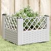 vidaXL Jardini&egrave;re avec piquets blanc 43,5x43,5x43,5 cm PP