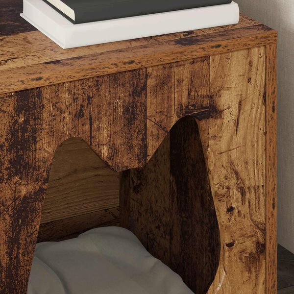 vidaXL Maison pour chat Bois ancien 42,5 x 40 x 53,5 cm