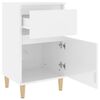 vidaXL Table de chevet blanc brillant 40x35x70 cm