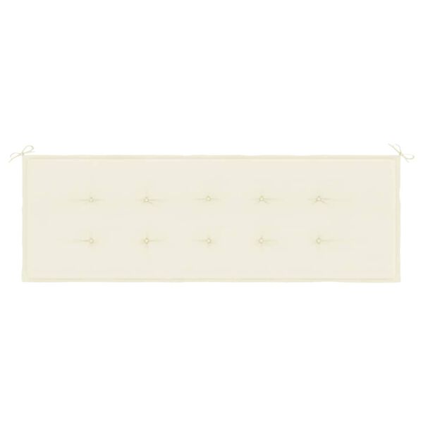 vidaXL Coussin de banc de jardin crème 150x50x4 cm tissu oxford