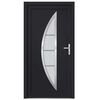 vidaXL Porte d'entrée anthracite 88x200 cm PVC