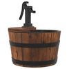 vidaXL Fontaine &agrave; eau avec pompe 28x28x34,5 cm Bois de sapin massif