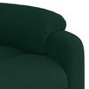 vidaXL Fauteuil inclinable de massage &eacute;lectrique vert fonc&eacute; velours