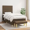 vidaXL Sommier &agrave; lattes de lit avec matelas Marron fonc&eacute; 90x190 cm