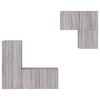 vidaXL Unités murales TV 4 pcs sonoma gris bois d'ingénierie