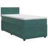 vidaXL Lit boxspring avec matelas Vert fonc&eacute; 90 x 200 cm Velours