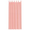vidaXL Rideaux en voile avec passe-tringles 2 pcs rose