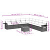vidaXL Salon de jardin avec coussins 10 pcs beige r&eacute;sine tress&eacute;e