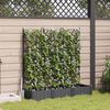 vidaXL Cache-pot de jardin 3 pcs Noir 120 x 40 x 125,5 cm Acier