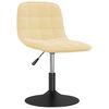vidaXL Chaises pivotantes &agrave; manger lot de 6 cr&egrave;me velours
