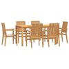 vidaXL Ensemble &agrave; manger de jardin 7 pcs Bois de teck solide