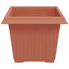 vidaXL Pot de Fleurs Carr&eacute; 6 pcs Rouge brique 23 x 23 x 17,5 cm