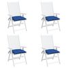 vidaXL Coussins de chaise lot de 4 bleu 40x40x7 cm tissu oxford