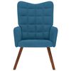 vidaXL Chaise de relaxation Bleu Velours