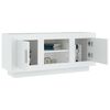 vidaXL Meuble TV blanc 102x35x45 cm bois d'ingénierie