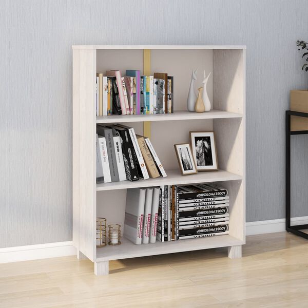vidaXL Biblioth&egrave;que HAMAR Blanc 85x35x112 cm Bois de pin massif