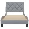 vidaXL Cadre de lit sans matelas gris clair 90x190 cm tissu