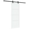 vidaXL Porte coulissante 78 x 202 cm Bois d'ing&eacute;nierie Blanc et noir