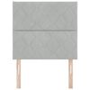 vidaXL Tête de lit avec tête de lit Gris clair 100 cm Velours
