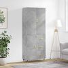 vidaXL Buffet haut Gris b&eacute;ton 69,5x34x180 cm Bois d'ing&eacute;nierie