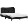 vidaXL Lit avec matelas Hvar noir 120x200 cm similicuir