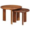 vidaXL Tables basses gigognes 2 pcs Marron miel Bois de mangue massif
