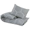 vidaXL Ensemble de housse de couette Gris 135x200 cm Coton