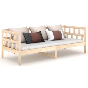 vidaXL Lit de jour sans matelas bois de pin massif 80x200 cm