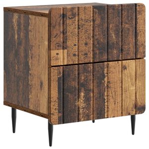 vidaXL Cabinet de chevet avec tiroir Bois ancien 43 x 34,5 x 49,5 cm