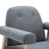 vidaXL Fauteuil gris clair tissu