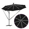 vidaXL Parasol Noir 294 x 294 x 248 cm Polyester et Aluminium