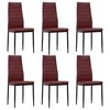 vidaXL Ensemble de salle &agrave; manger 7 pcs Similicuir Rouge bordeaux