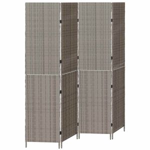 vidaXL Paravent Gris 195 x 180 cm polyrotin