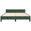 vidaXL Cadre de lit sans matelas vert fonc&eacute; 140x200 cm velours