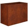 vidaXL Cache-pot de jardin Rouill&eacute; 80 x 40 x 60 cm Acier patin&eacute;