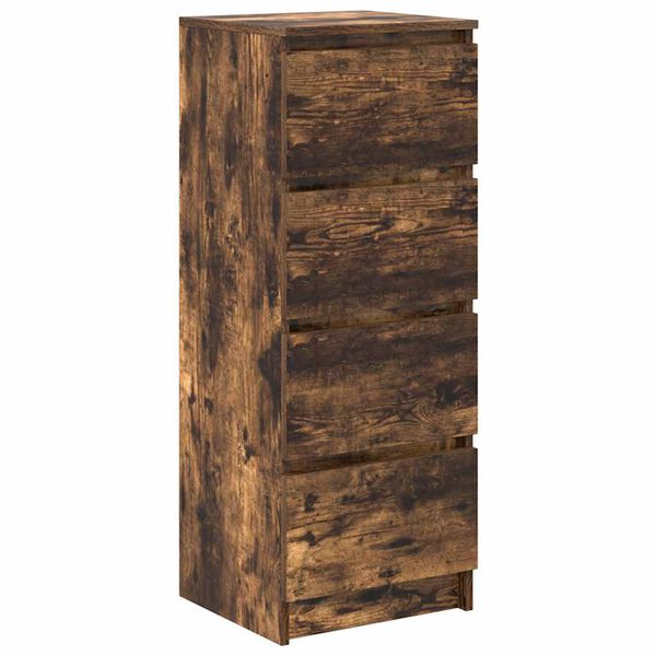 vidaXL Buffet chêne fumé 37,5x35x99 cm bois d'ingénierie