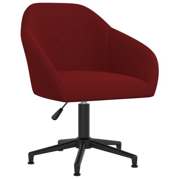 vidaXL Chaises &agrave; manger pivotantes lot de 2 rouge bordeaux velours