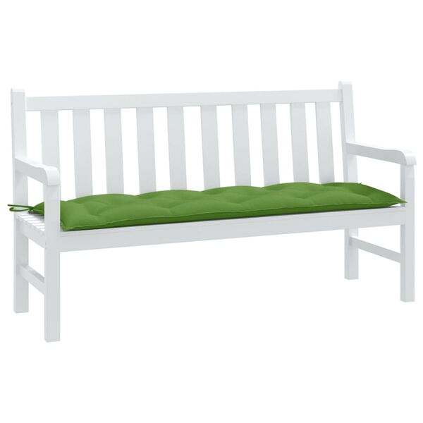 vidaXL Coussin de banc de jardin vert m&eacute;lang&eacute; 150x50x7 cm tissu