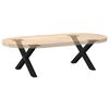 vidaXL Pieds de table basse en forme de X, 2 pi&egrave;ces, noir, 60 x (30-31) cm, acier