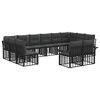 vidaXL Ensemble de canap&eacute;s d'ext&eacute;rieur 12 pc Noir et Gris fonc&eacute;