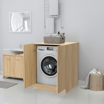 Meuble de machine à laver en bambou Signature Home - Support de machine à  laver 