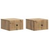 vidaXL Cabinet de chevet mural 2 pcs Ch&ecirc;ne artisanal 33 x 34,5 x 20 cm