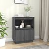 vidaXL Buffet Gris 60x34x75 cm Bois massif de pin