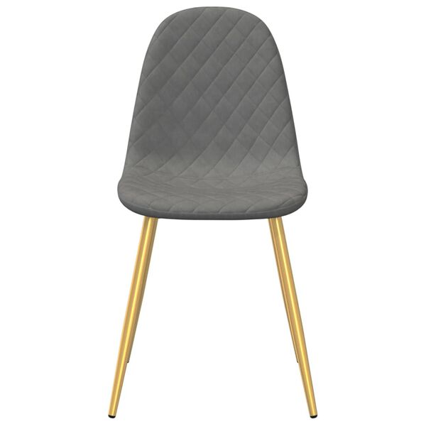 vidaXL Chaises à manger lot de 4 Gris clair Velours