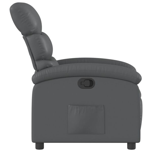 vidaXL Fauteuil inclinable gris similicuir