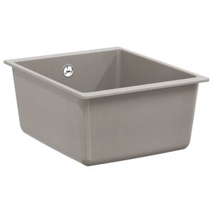 vidaXL &Eacute;vier Gris 370 x 460 mm 80% Quartz et 20% R&eacute;sine