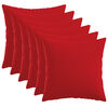 vidaXL Housse de coussin 6 pc HEERLEN Rouge 35 x 35 cm Tissu