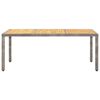 vidaXL Table de jardin Gris 190x90x75 cm Résine tressée et acacia